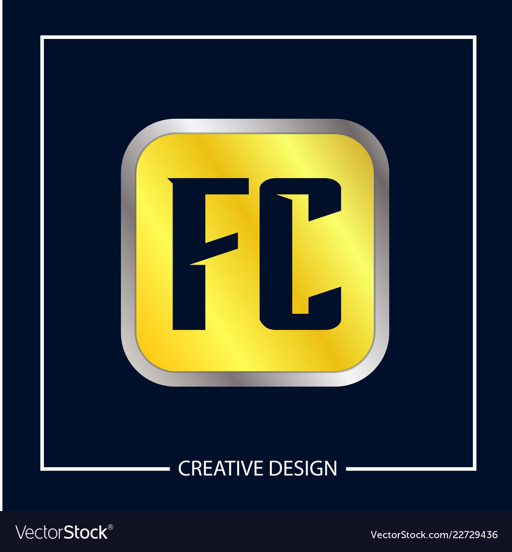 Initial letter fc logo template design