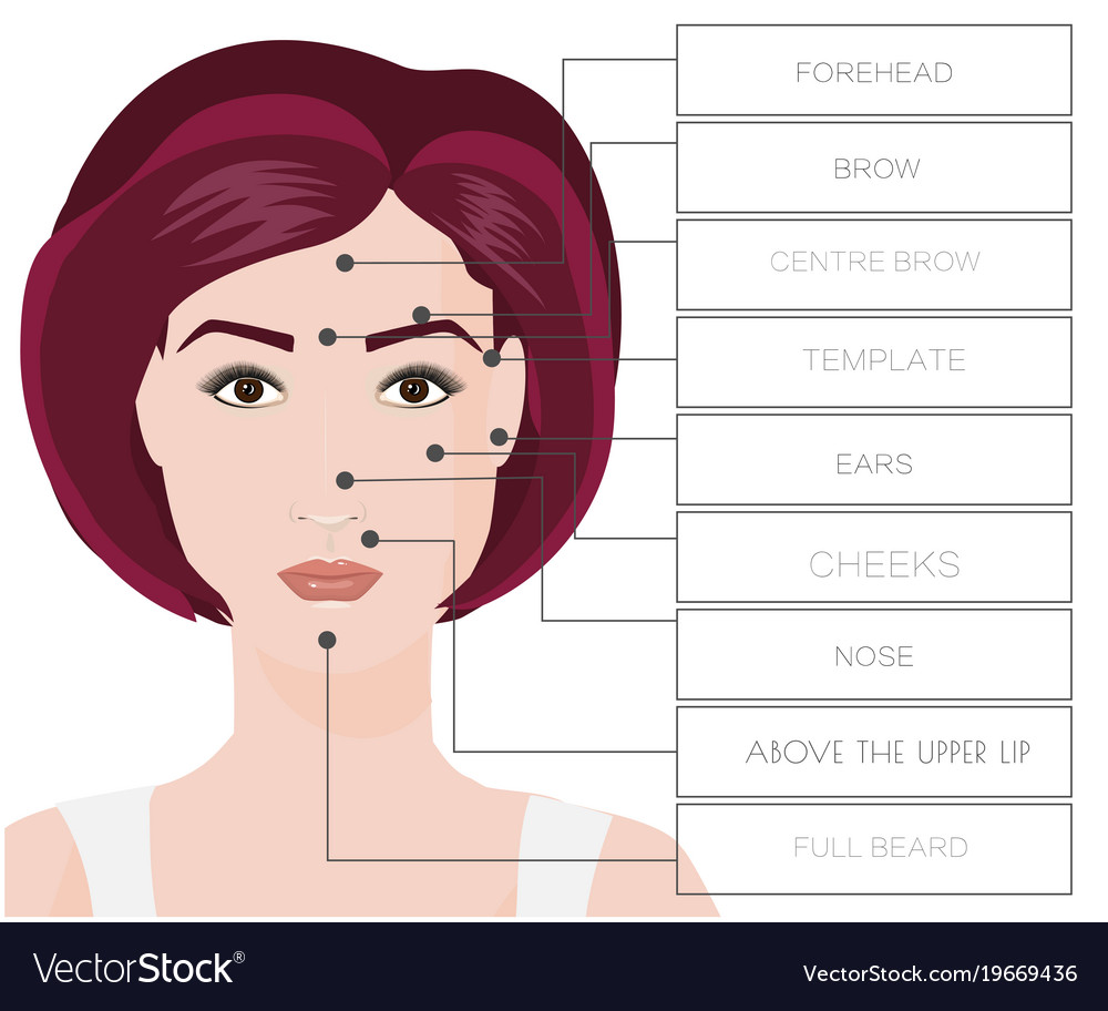 female area face depilation Vector Image