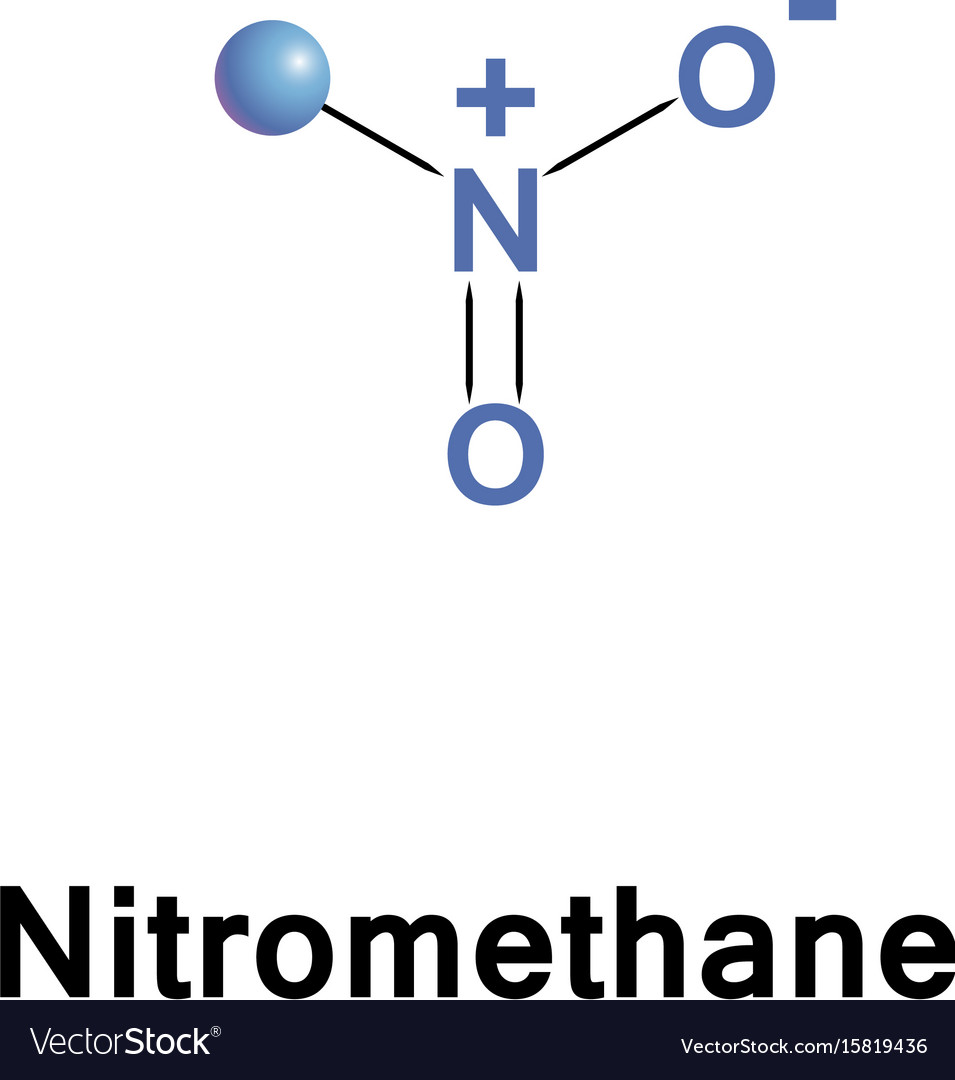 Nitromethane is an organic compound Royalty Free Vector