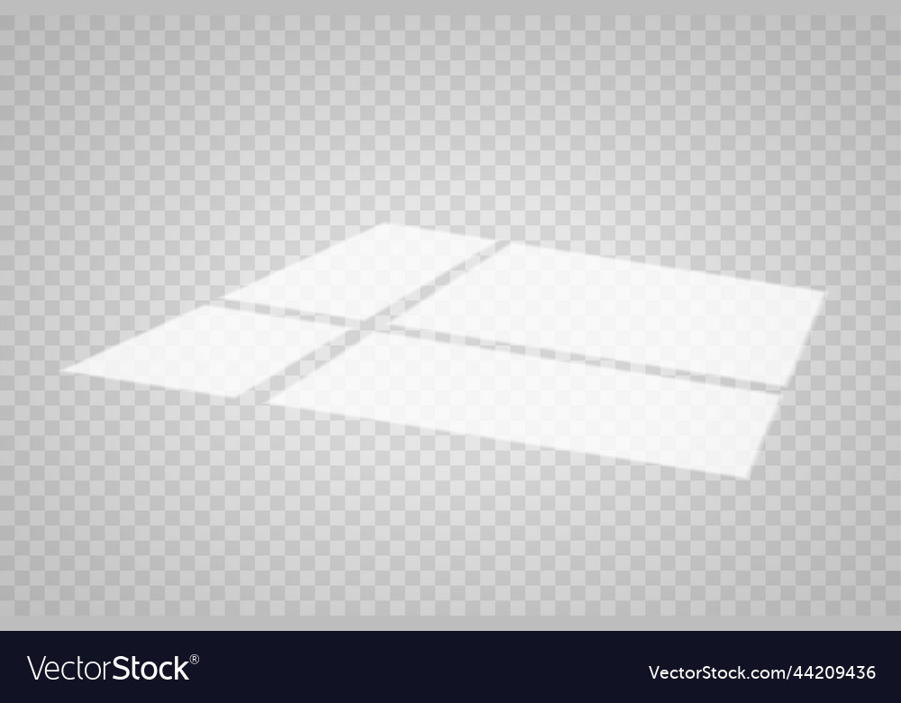 Overlay shadow effect transparent window vector image Overlay shadow effect transparent window