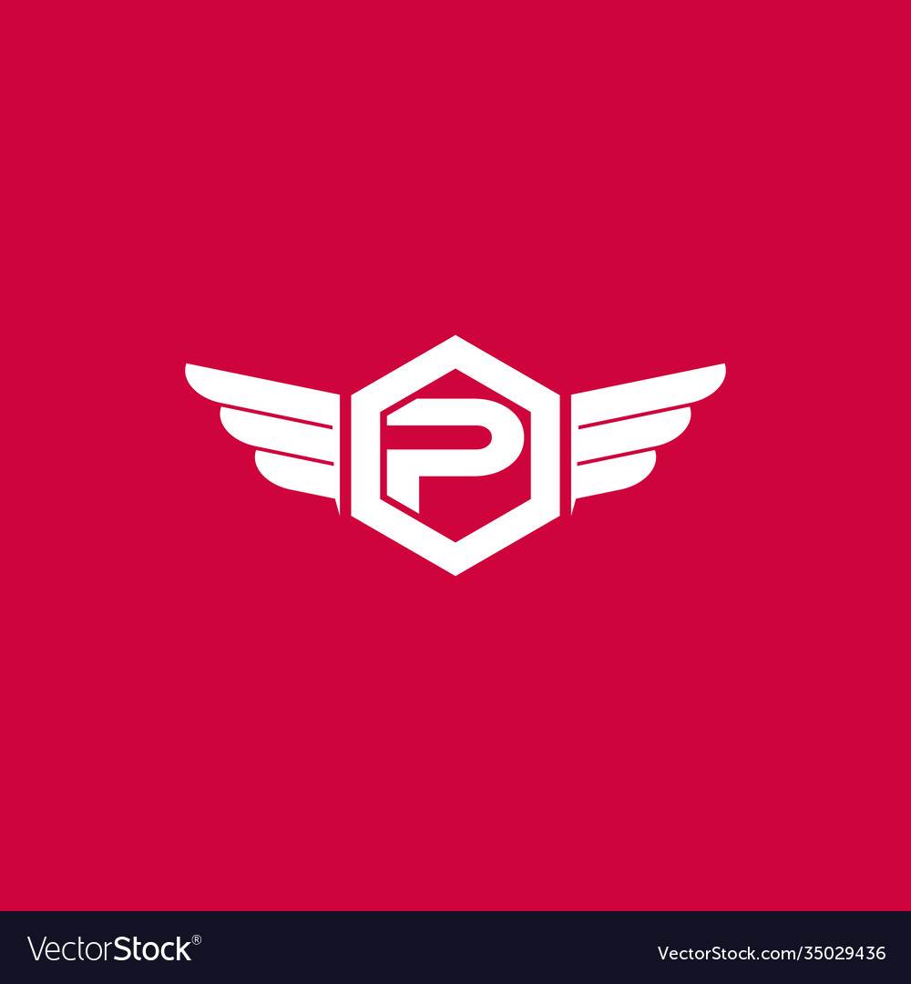 P initial logo design simple minimalist