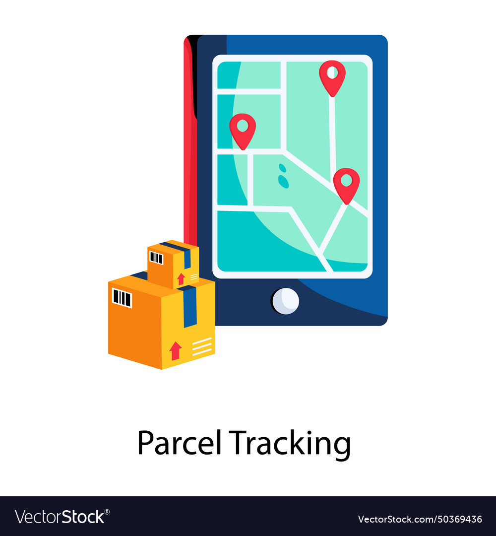 Parcel tracking Royalty Free Vector Image - VectorStock