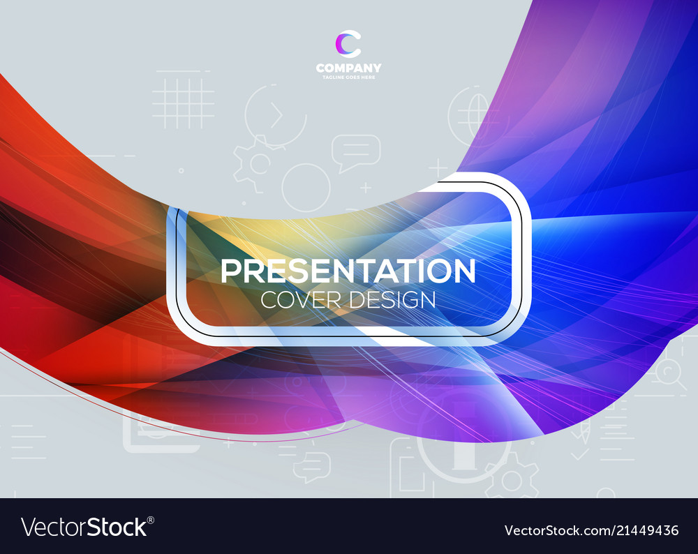 Presentation cover design colorful abstract