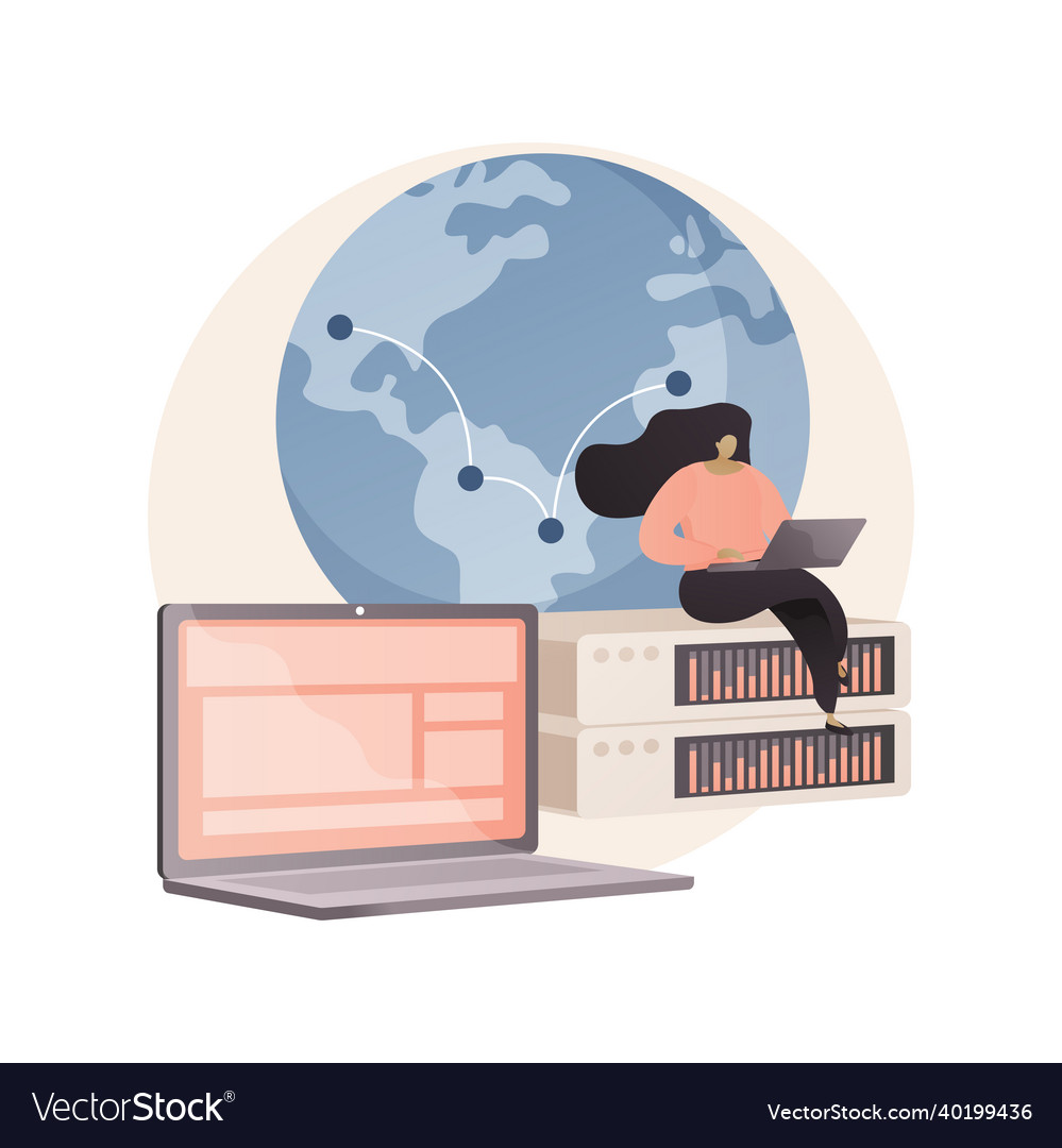 Proxy server abstract concept Vector Image Proxy server abstract concept