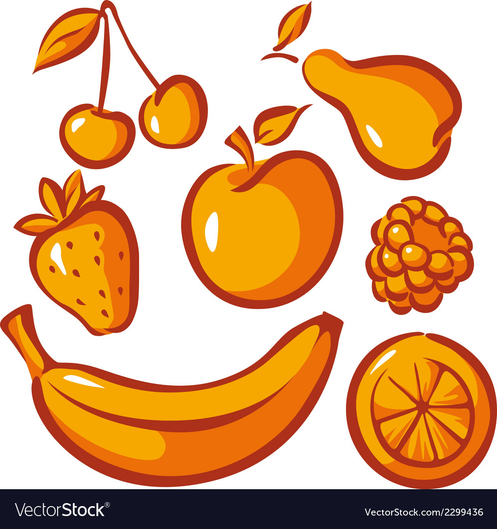 Set of fruit