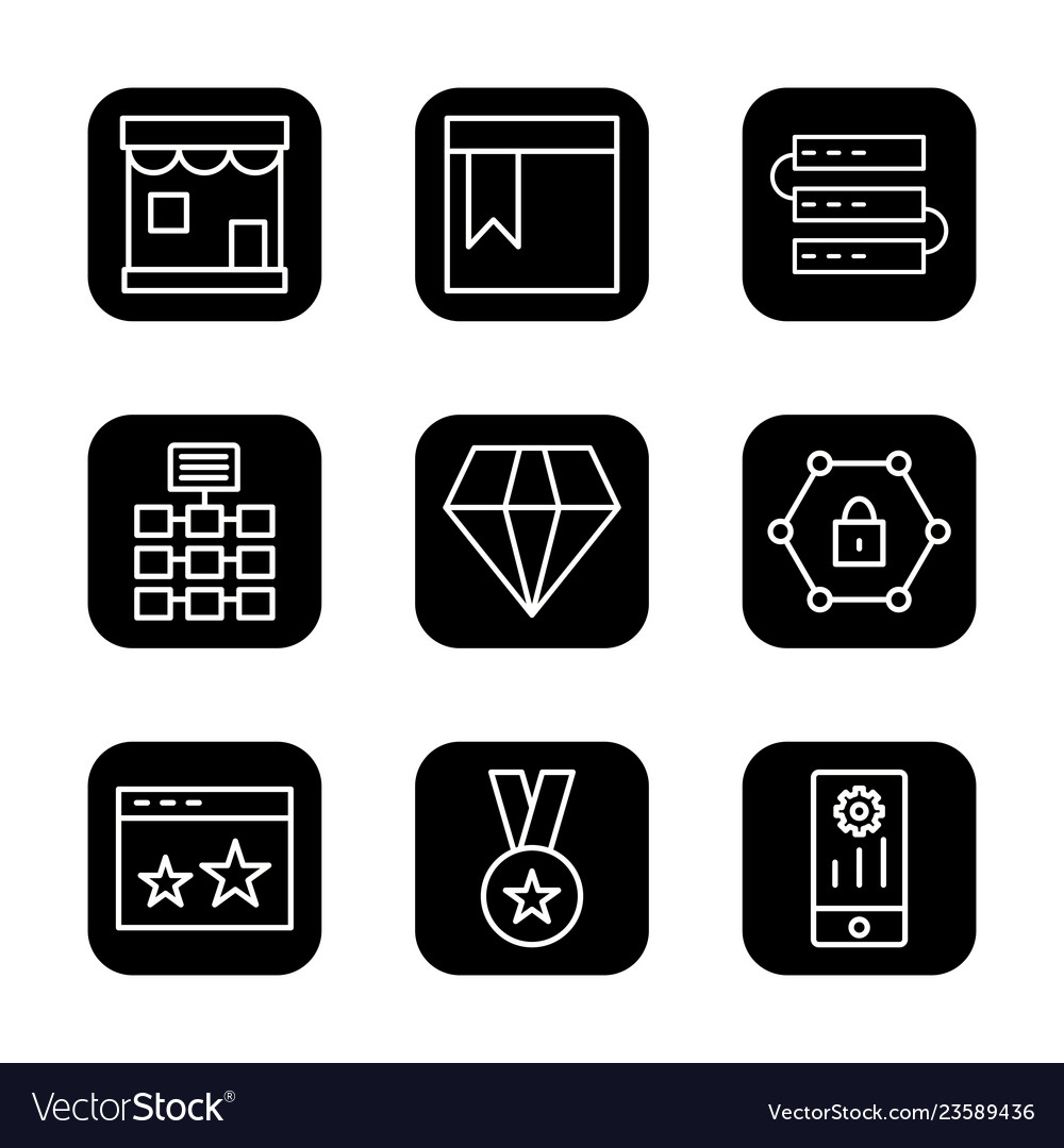 Set of seo search engine optimization icons