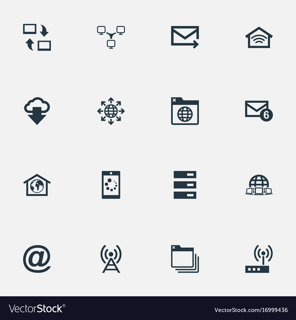 Set of simple web icons