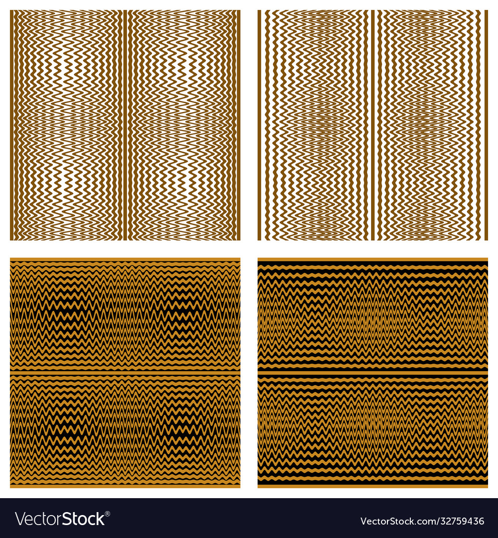 Set with rhythmic lines backgrounds vector image Set with rhythmic lines backgrounds