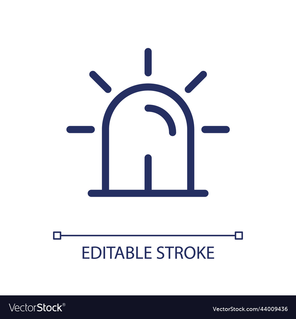 Siren pixel perfect linear ui icon Vector Image Siren pixel perfect linear ui icon