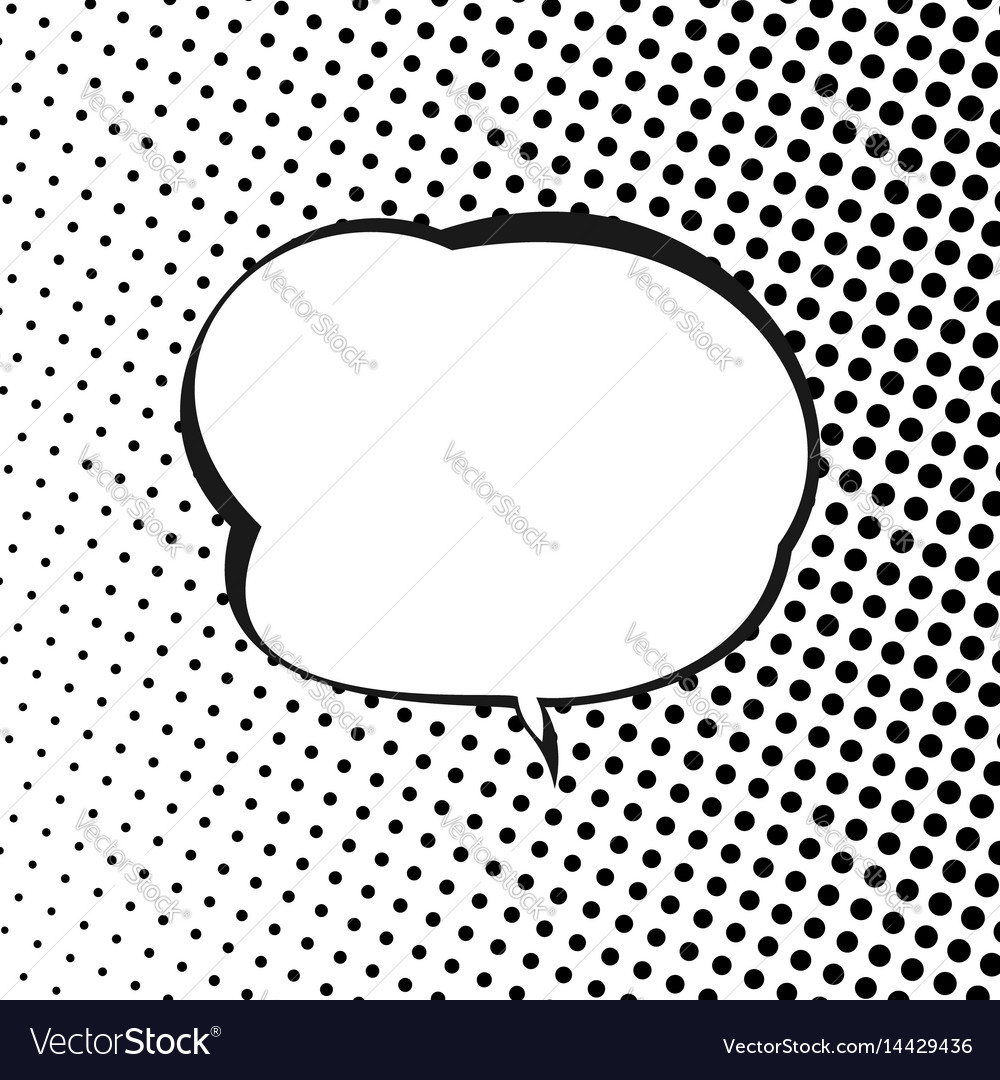 Speech bubble on halftone background