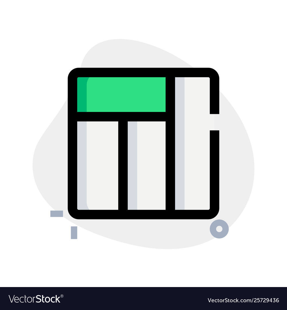 Top and right vertical column header space