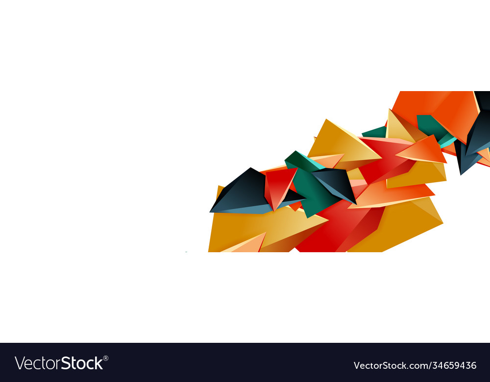 Triangle mosaic abstract background 3d triangular