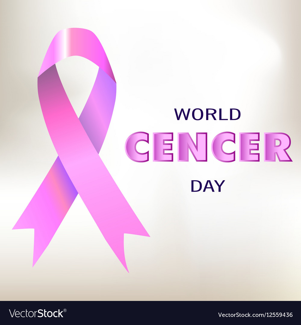 World cancer day banner card Royalty Free Vector Image