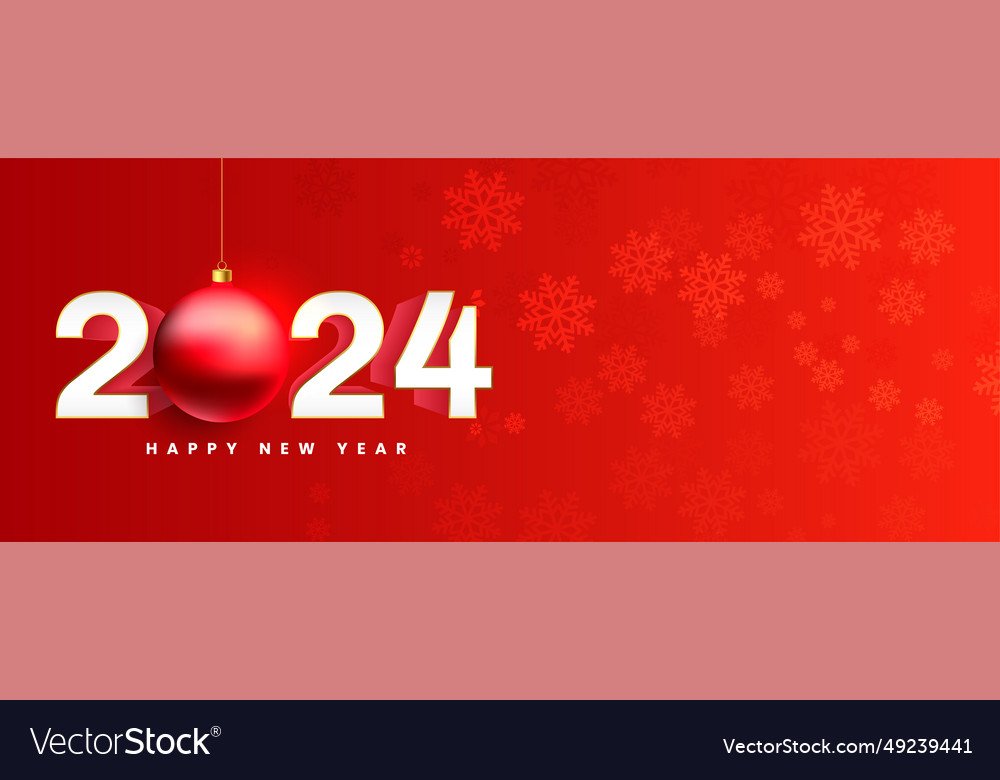 3d style 2024 new year wishes wallpaper Royalty Free Vector