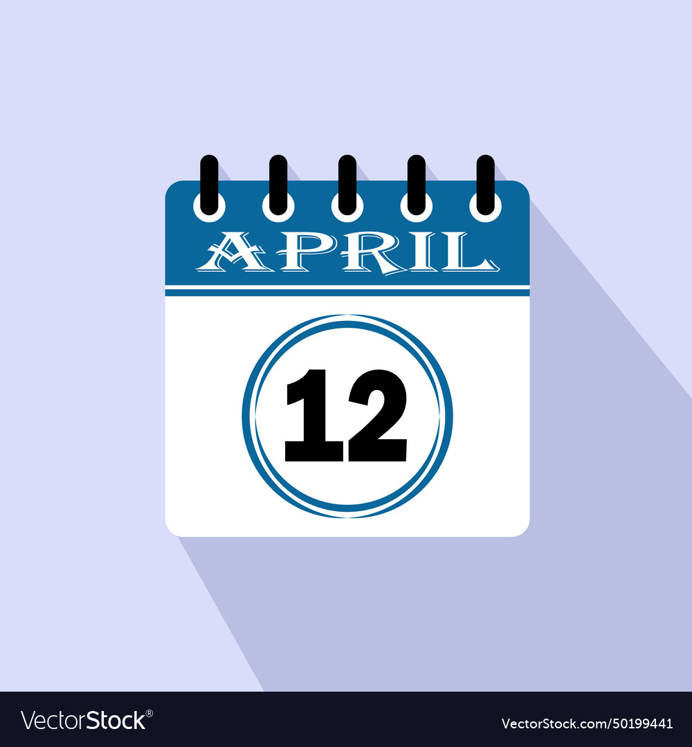 April 12 icon Royalty Free Vector Image - VectorStock