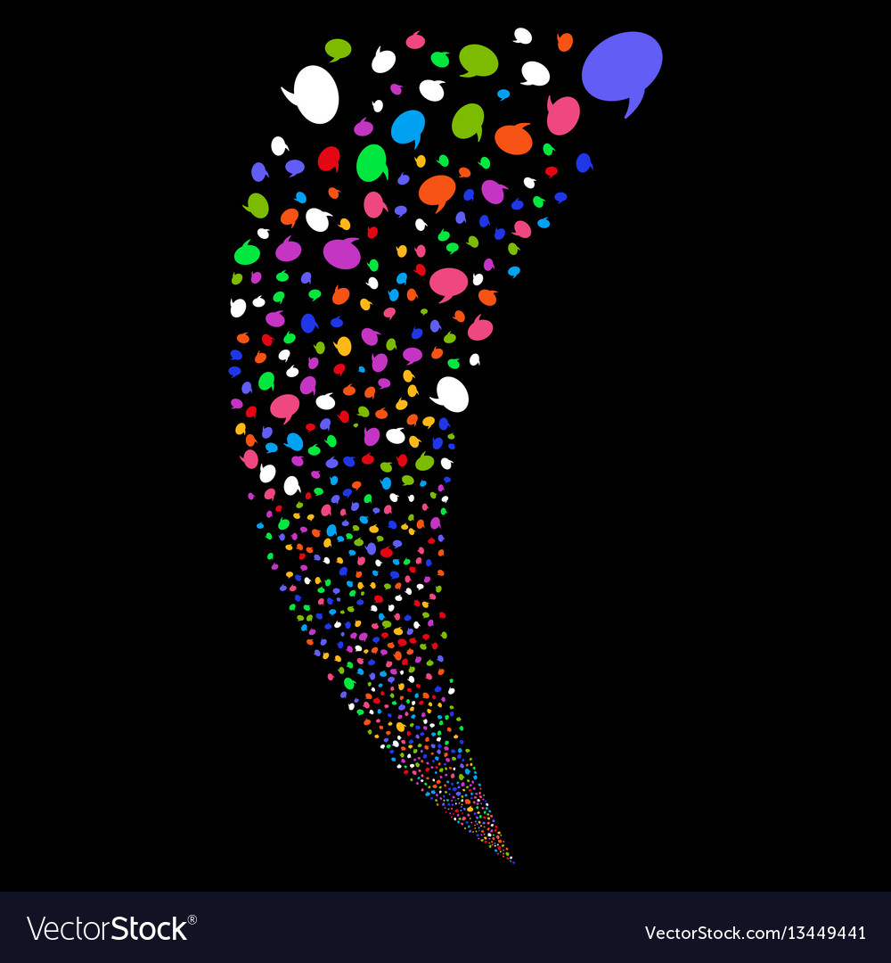 Balloon random stream Vector Image Balloon random stream