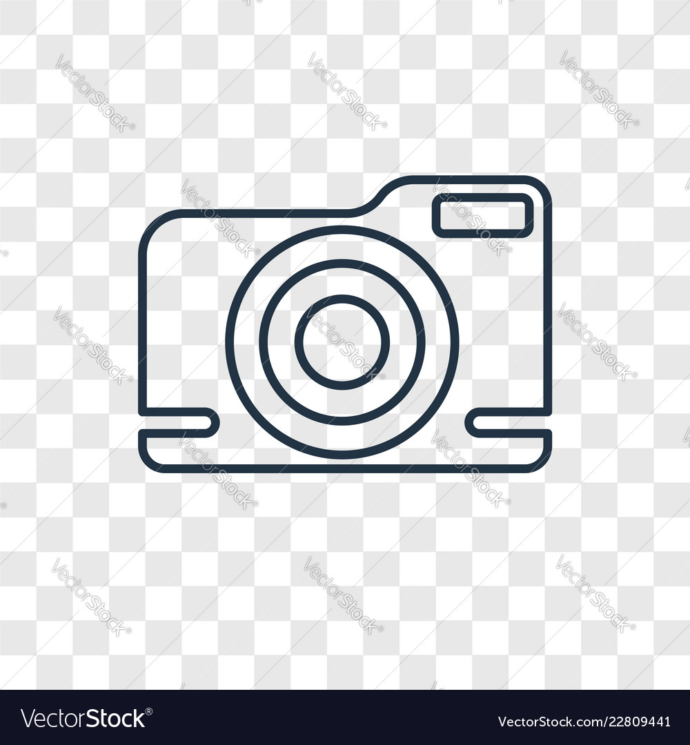 Camera concept linear icon isolated
