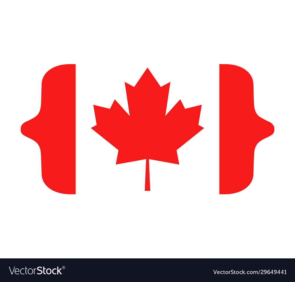 Canada flag in on white background Royalty Free Vector Image