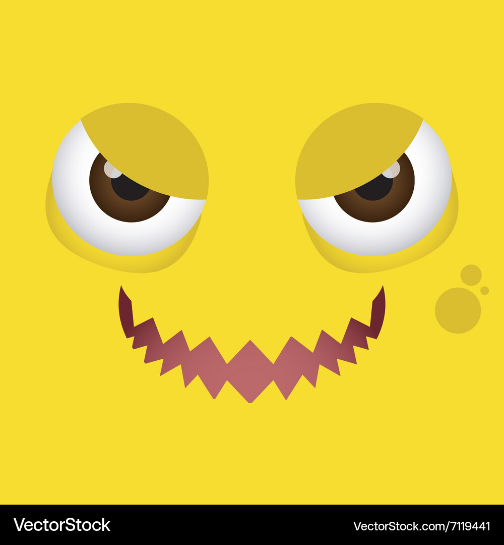 Cartoon expression face Royalty Free Vector Image