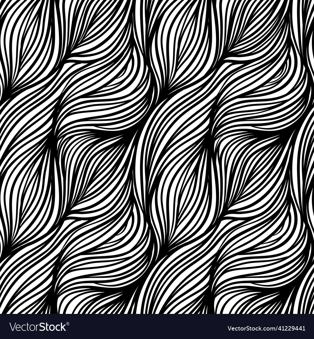 Color abstract hand-drawn hair pattern vector image Color abstract hand-drawn hair pattern