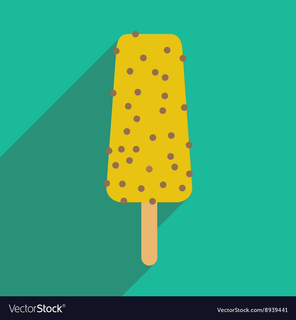 Flat with shadow icon and mobile application ice