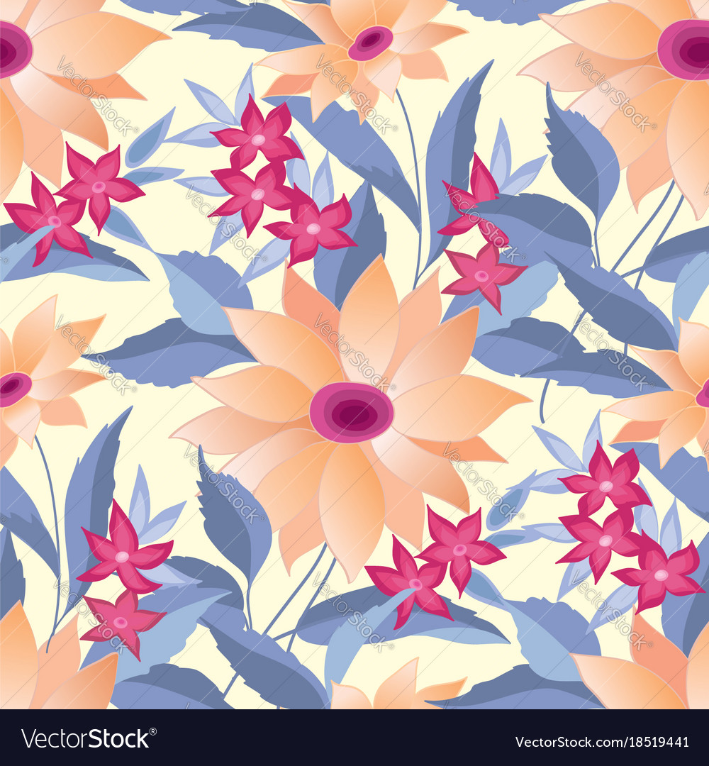 Floral seamless stylish pattern spring flower