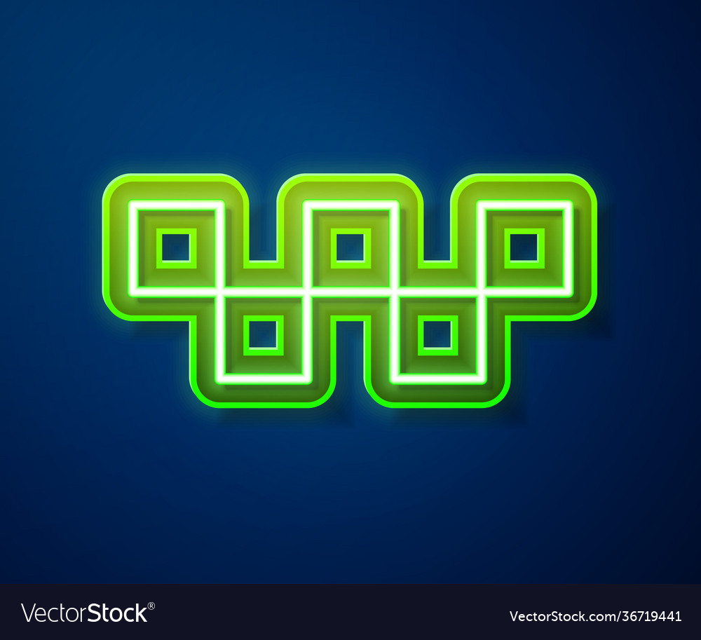 Glowing neon line taxi car roof icon isolated