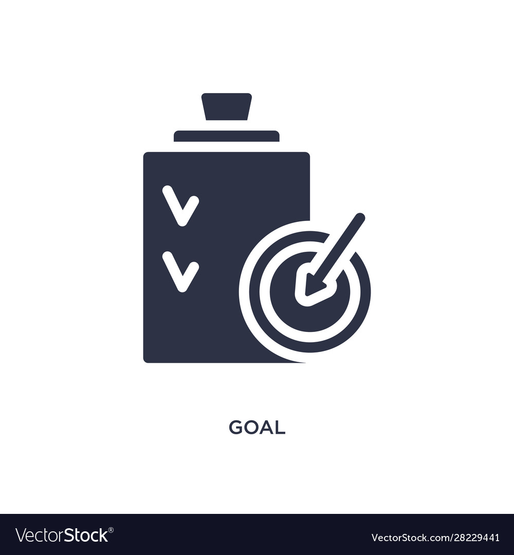 Goal icon on white background simple element from vector image Goal icon on white background simple element from