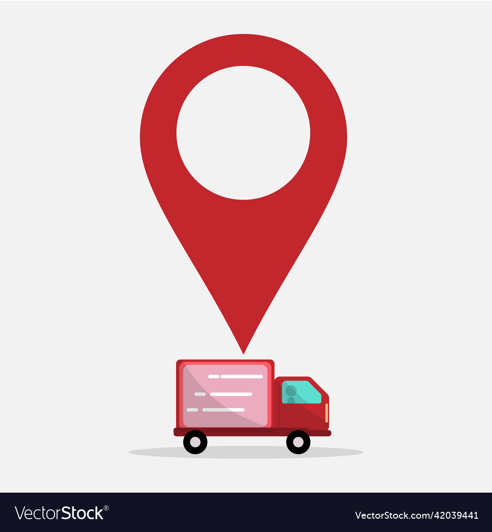 Gps location logistic package tracking icon vector image Gps location logistic package tracking icon