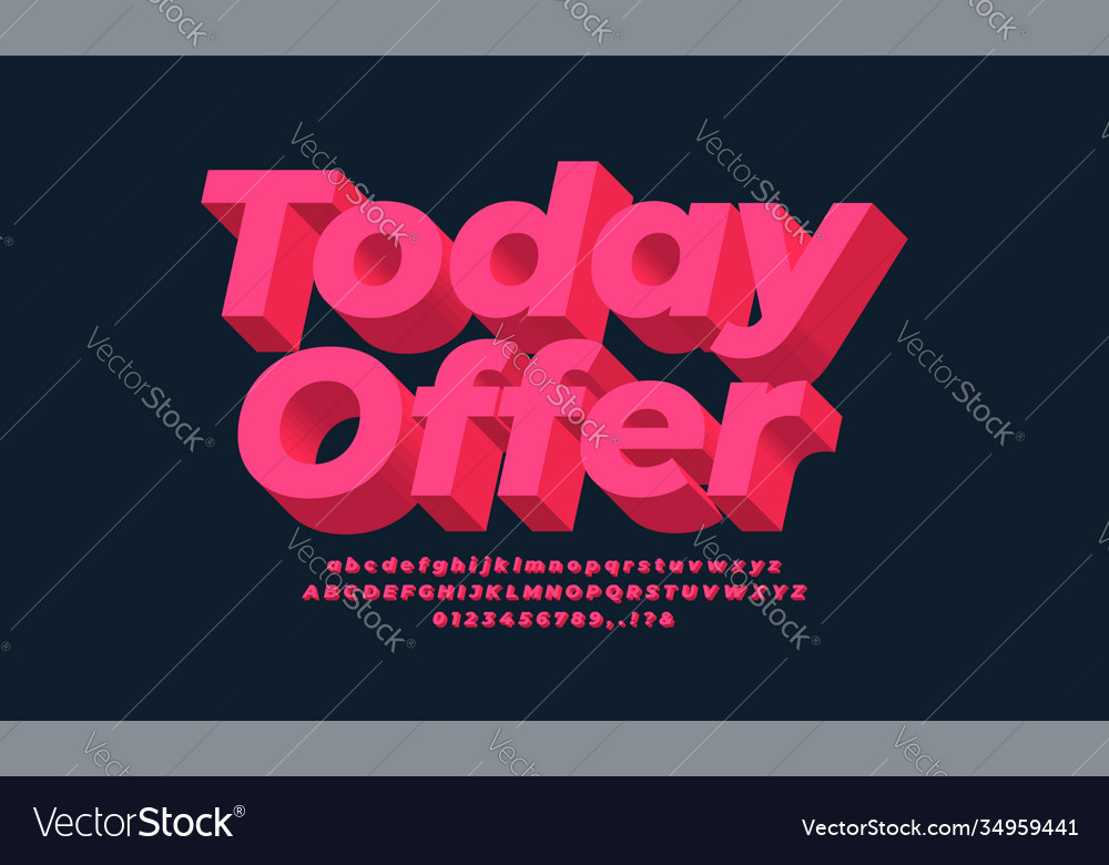 Light pink 3d font effect or text design