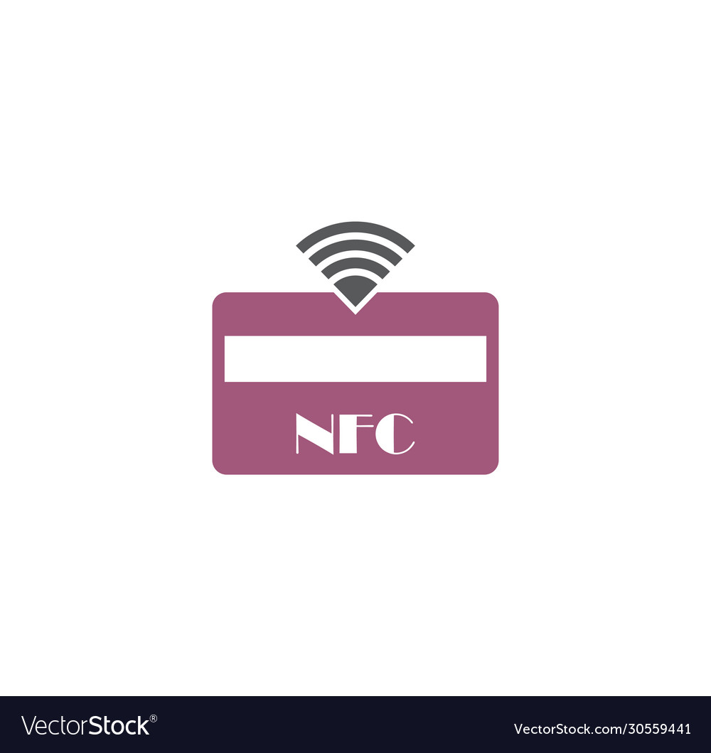Nfc related icon on background for graphic and web