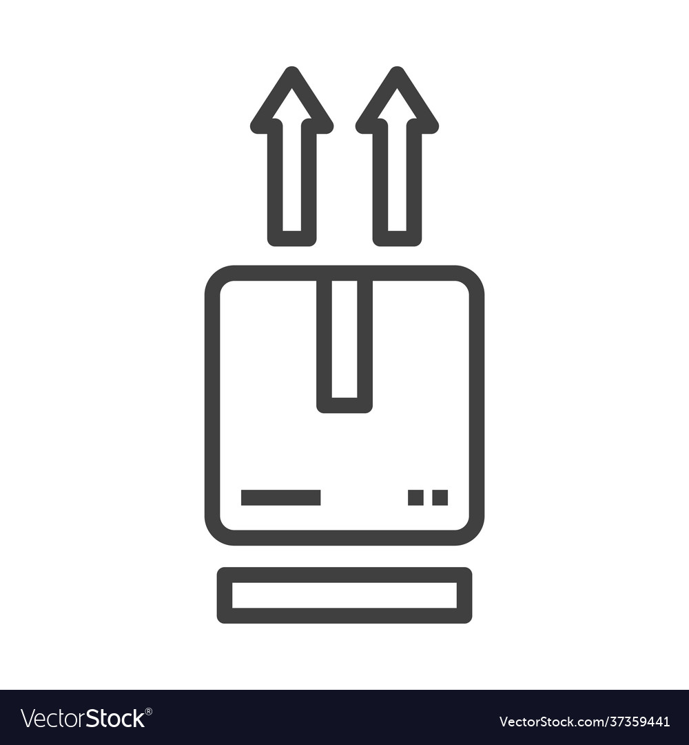 Outgoing parcel icon a simple linear image vector image Outgoing parcel icon a simple linear image