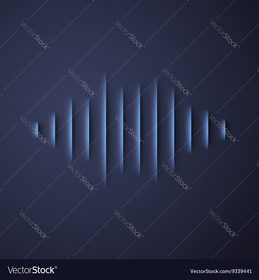 Paper sound waveform with shadow