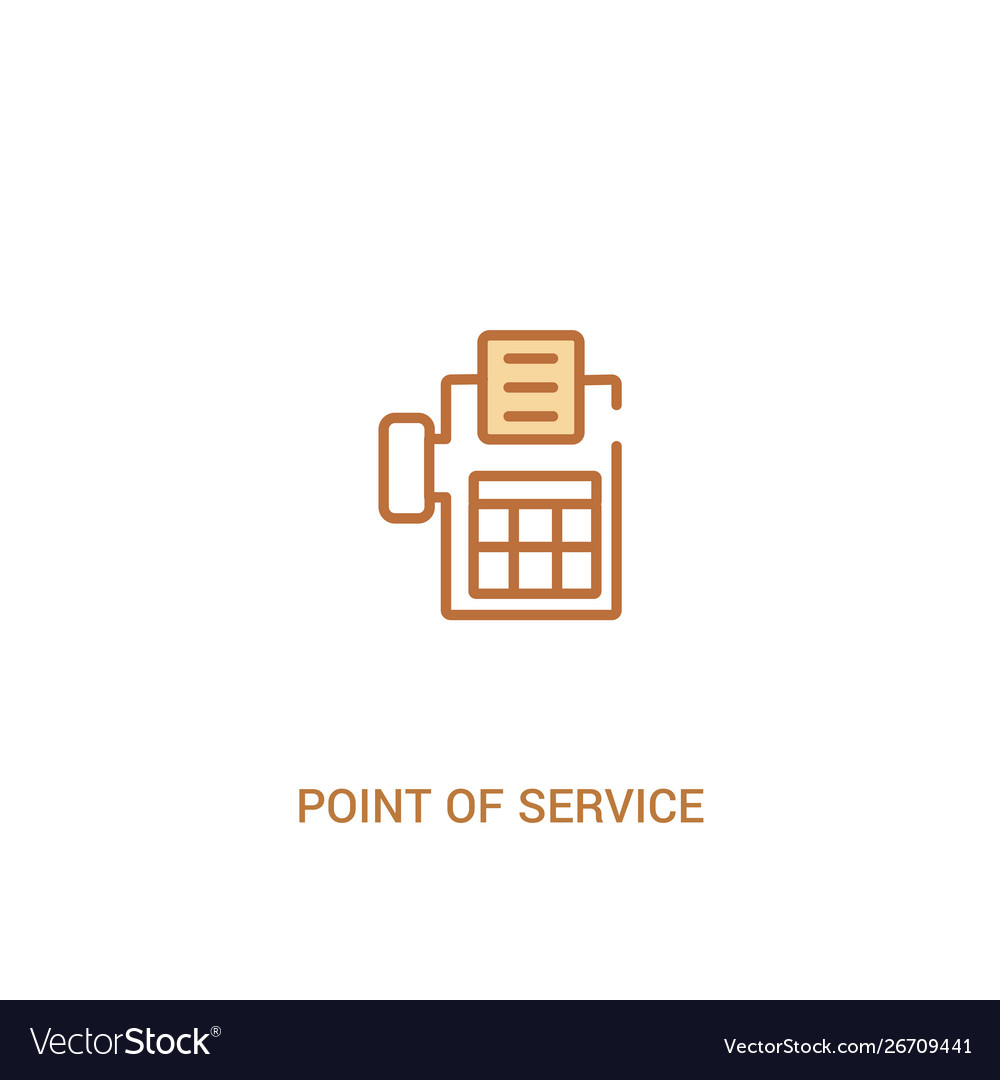 Point service concept 2 colored icon simple