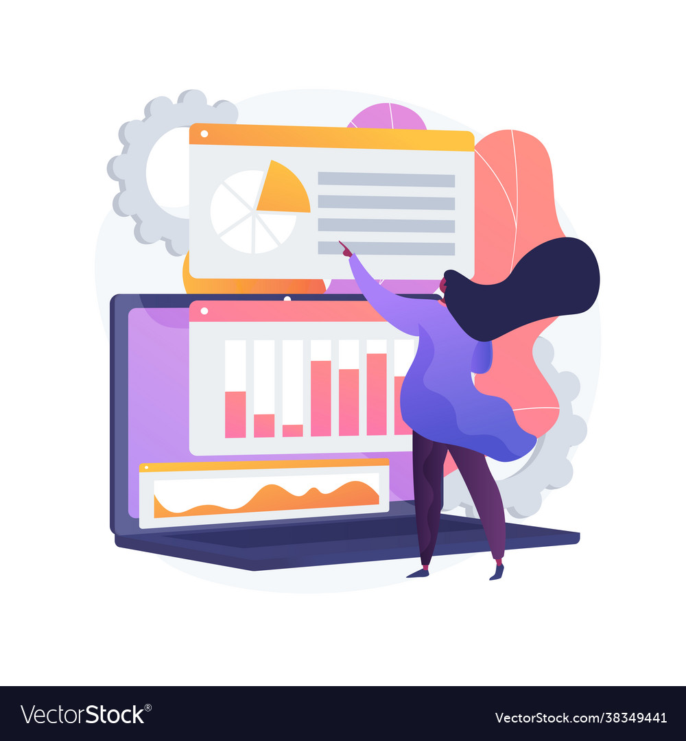 Statistical data concept metaphor vector image Statistical data concept metaphor