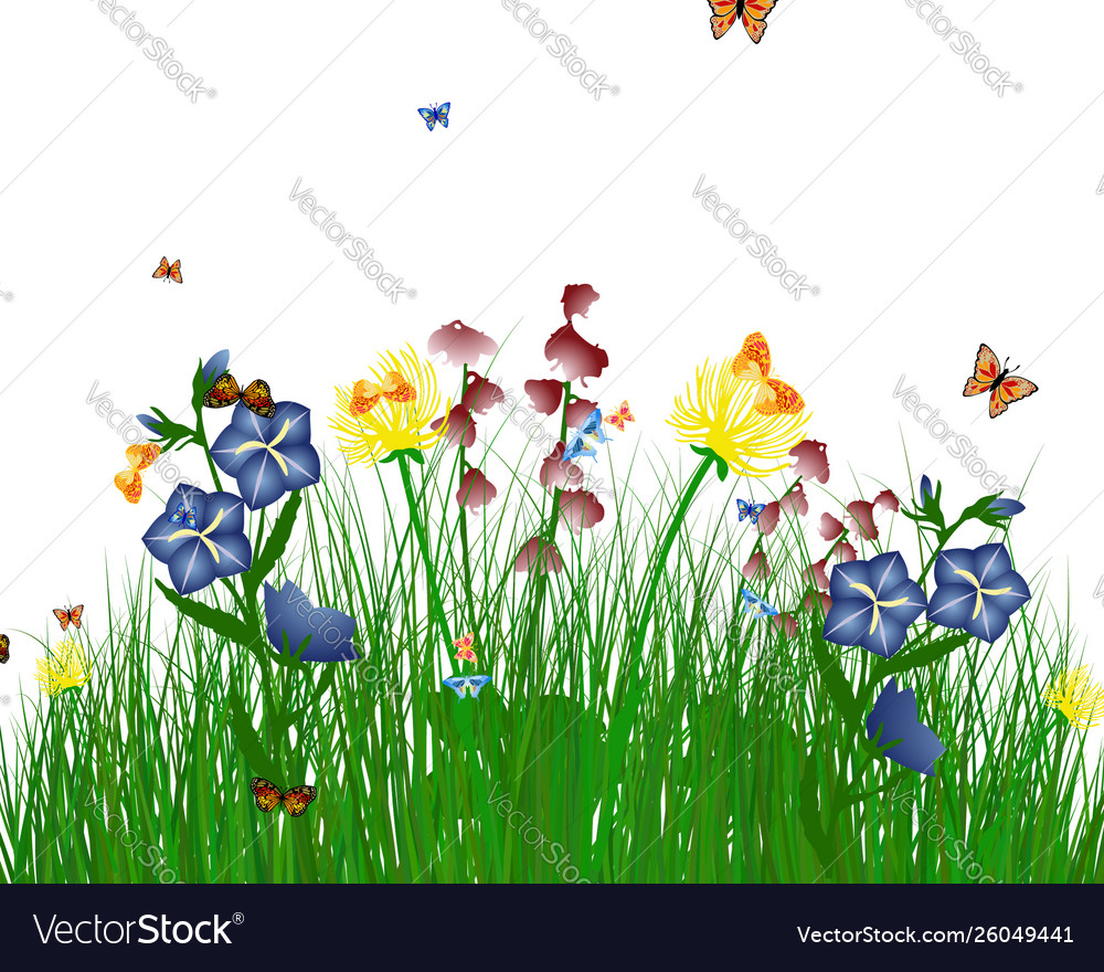 Sun meadow Royalty Free Vector Image - VectorStock