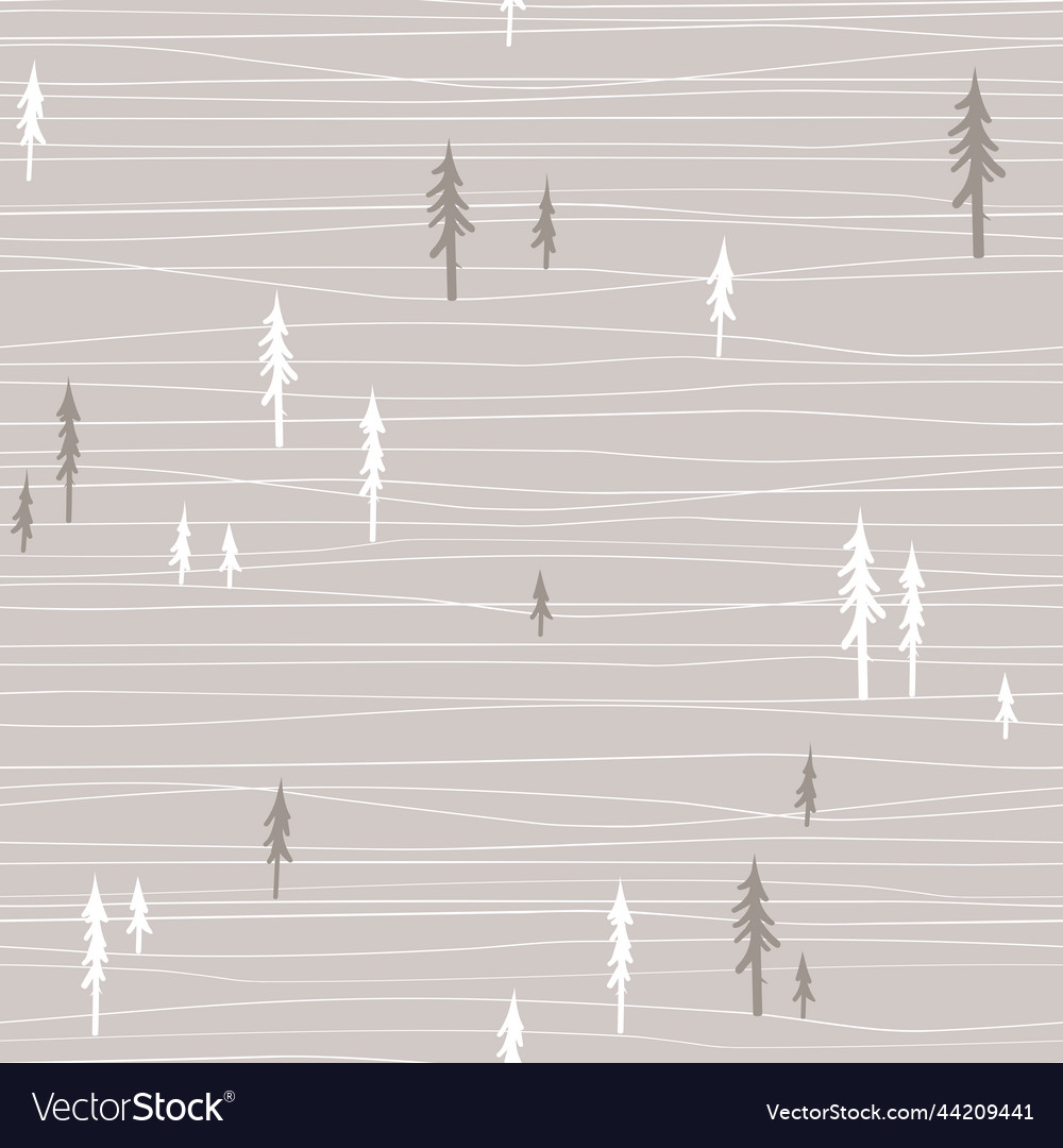 Trees and lines abstract seamless pattern stylish vector image Trees and lines abstract seamless pattern stylish