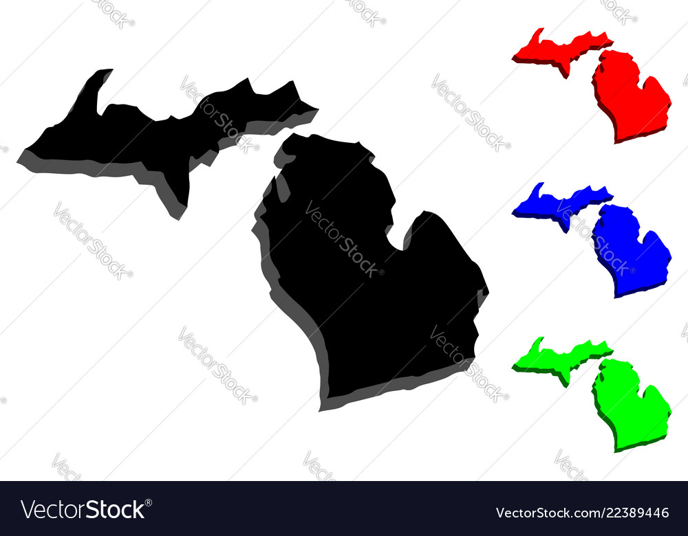 3d map of michigan