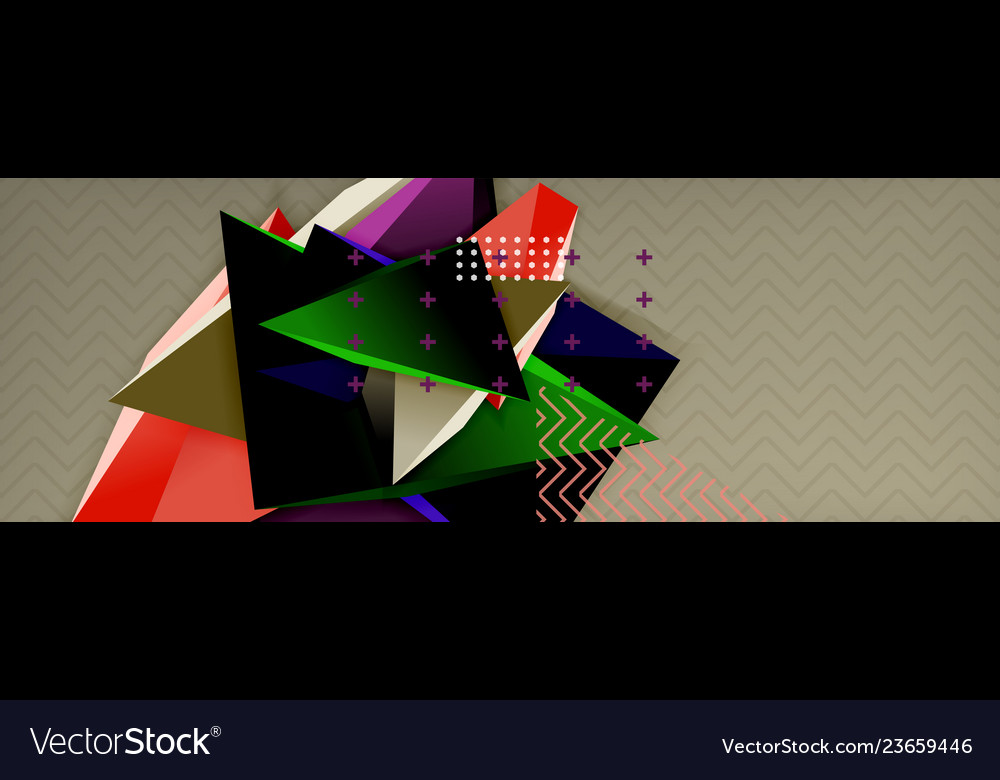 3d triangular minimal abstract background