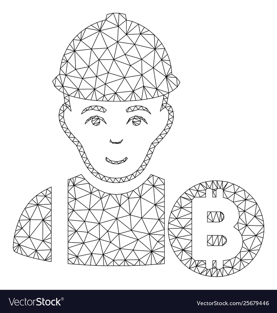 Bitcoin miner mesh network model vector image Bitcoin miner mesh network model