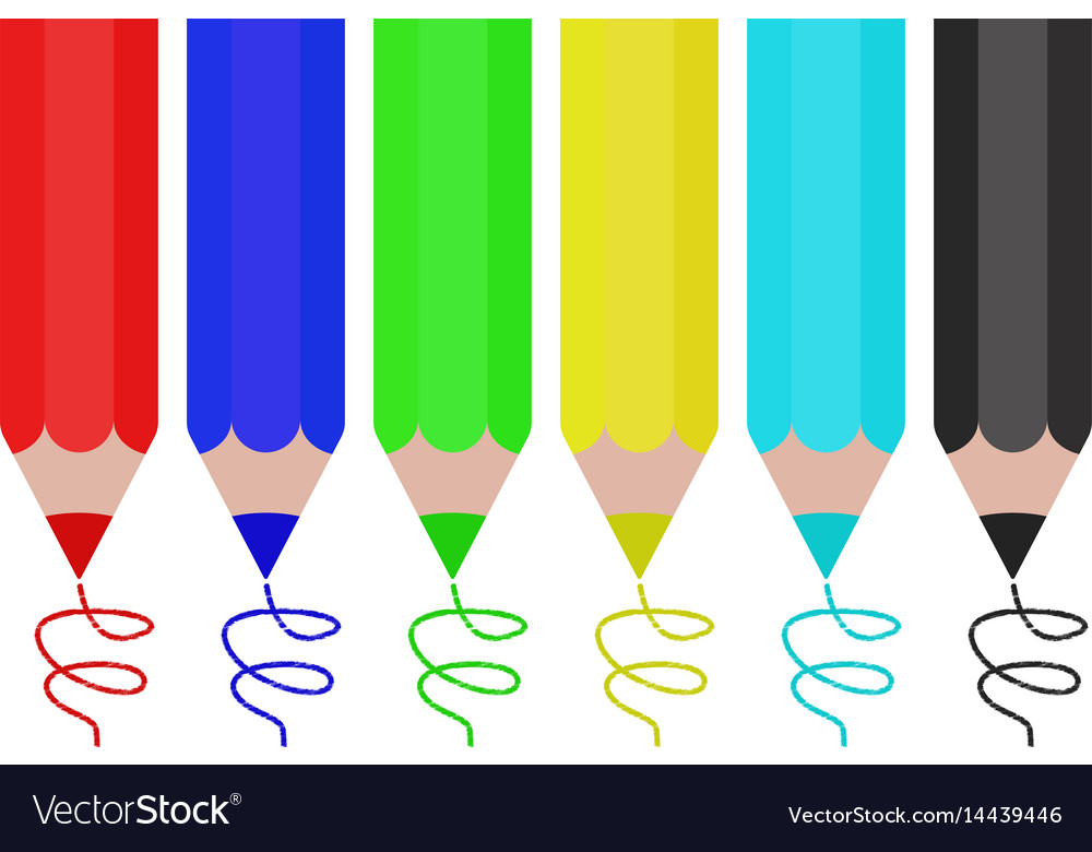 Colored pencils Royalty Free Vector Image - VectorStock