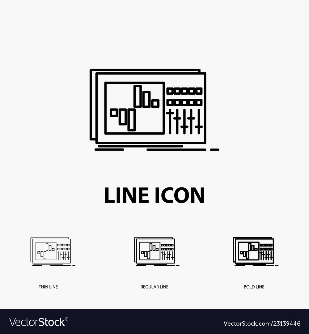 Control equalizer equalization sound studio icon