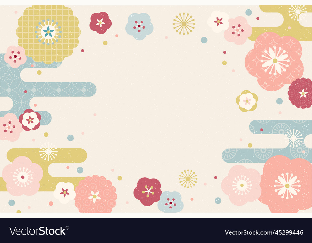 Flat design flowers background Royalty Free Vector Image