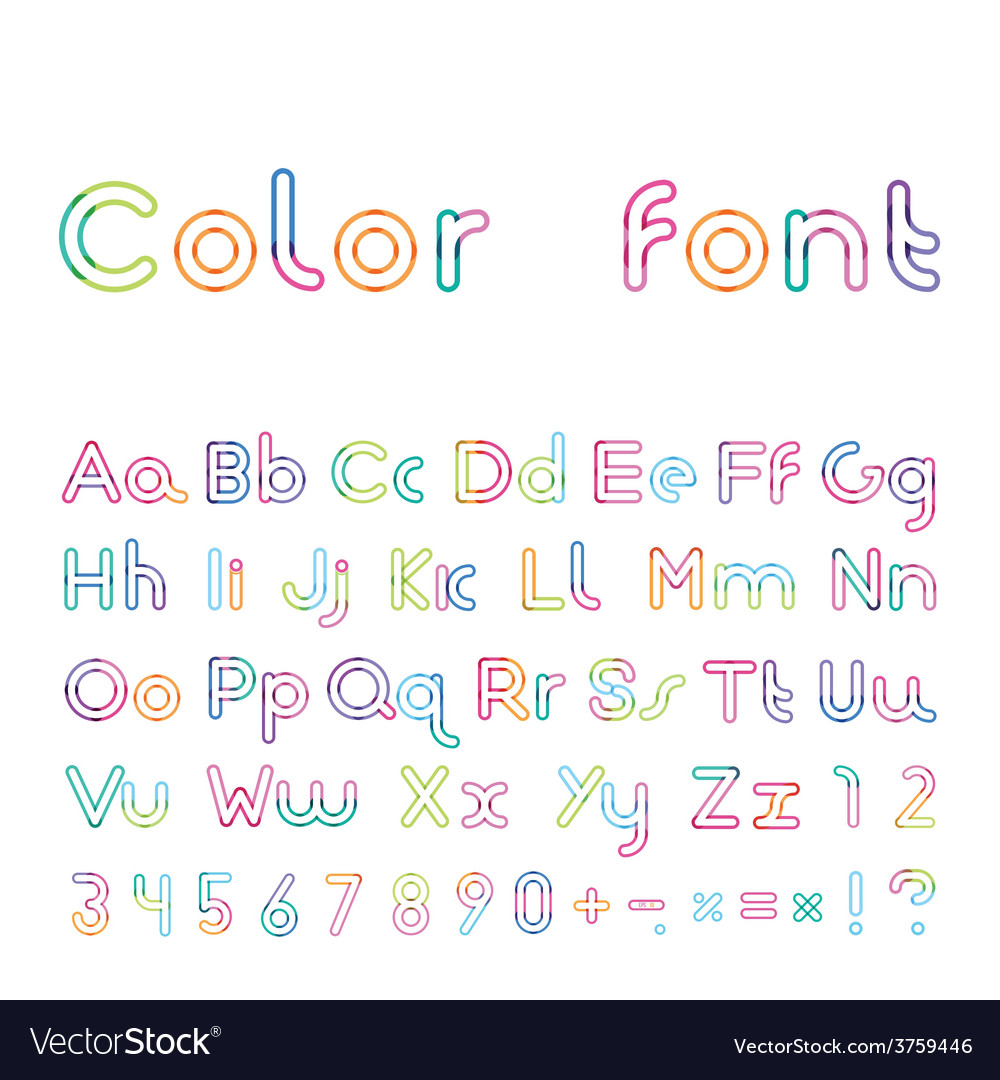 Font from a color inking