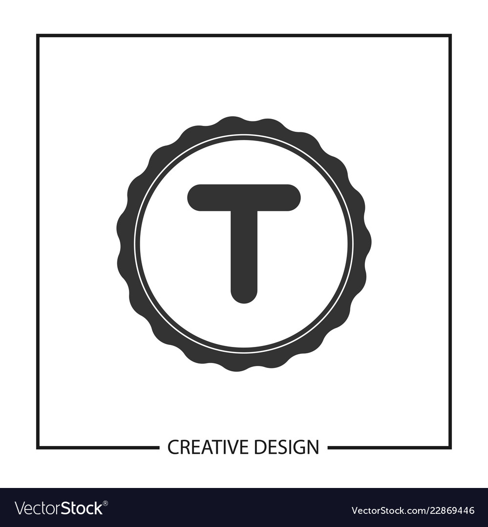 Initial letter t logo template design