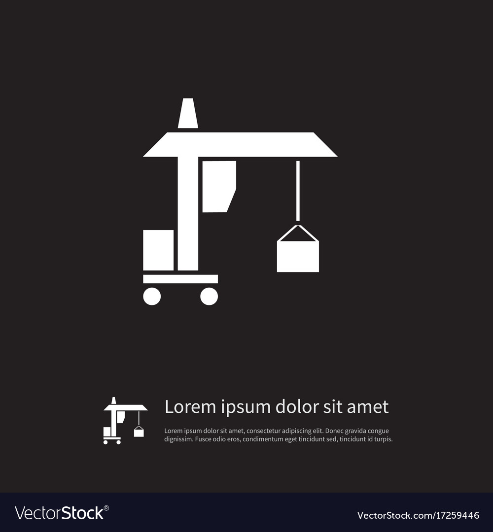 Isolated machine icon hook element can