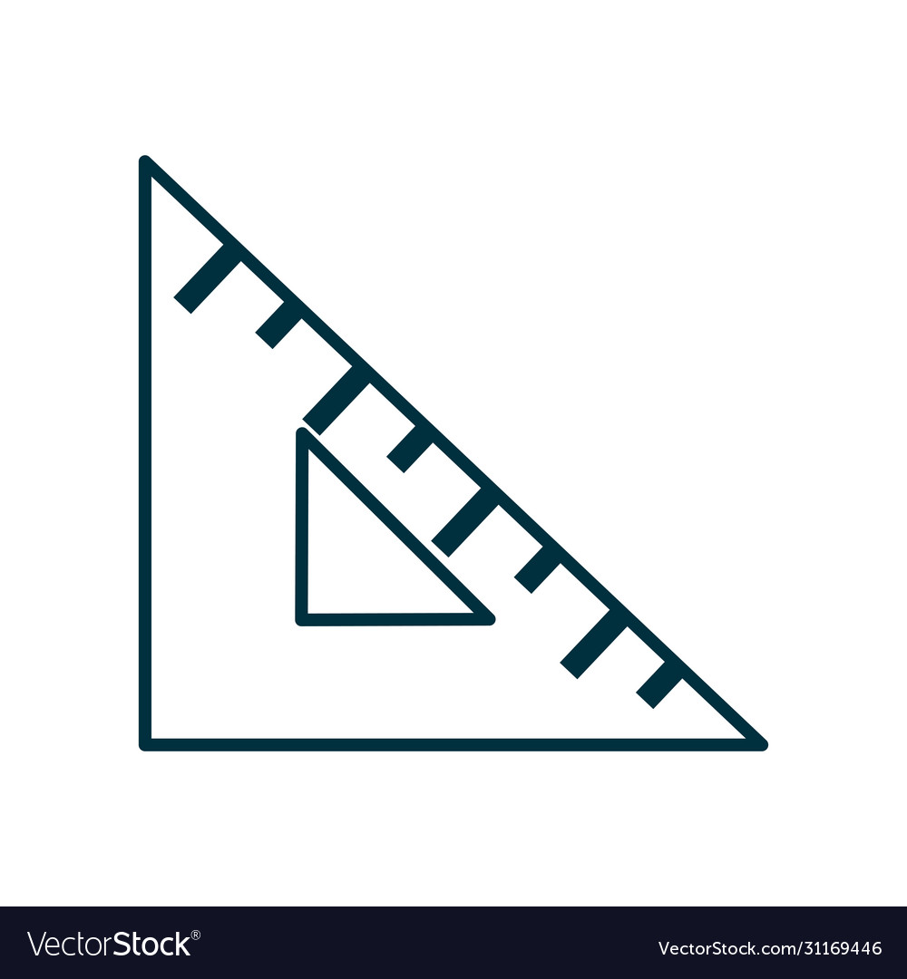 Ruler instrument line style icon design