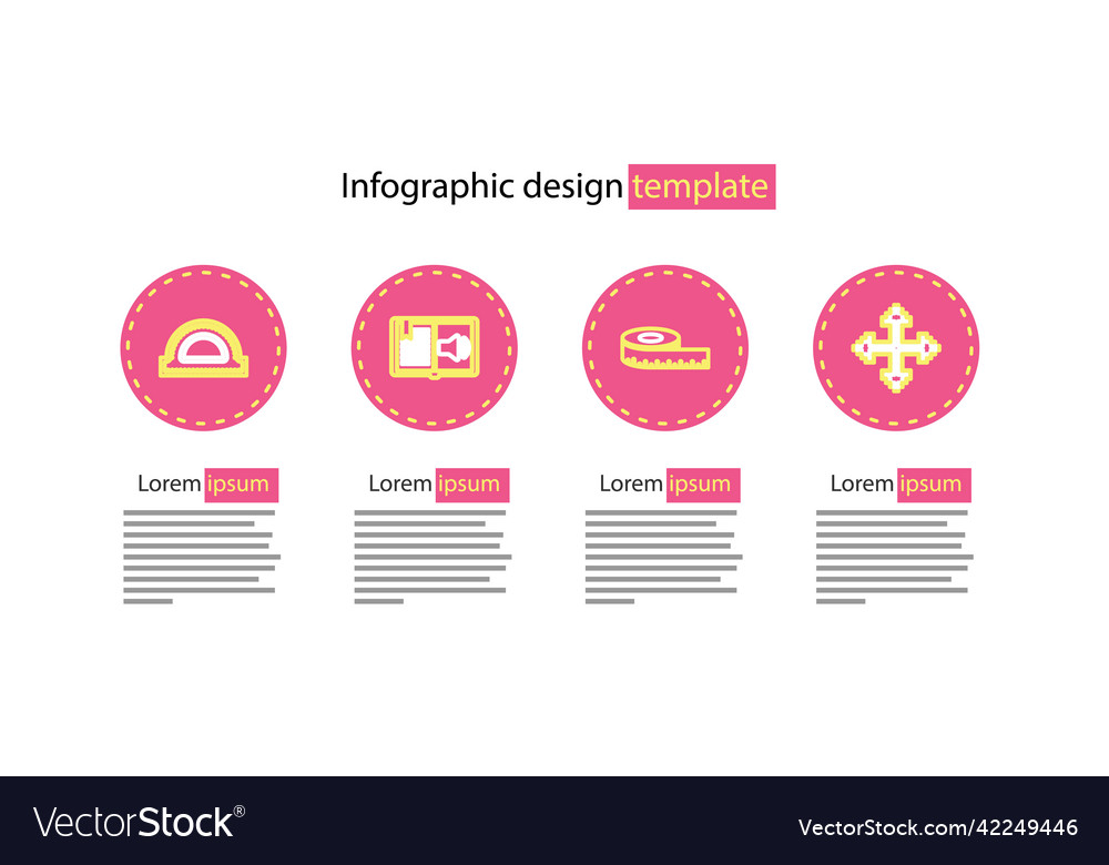 Set line tape measure pixel arrows in four vector image Set line tape measure pixel arrows in four