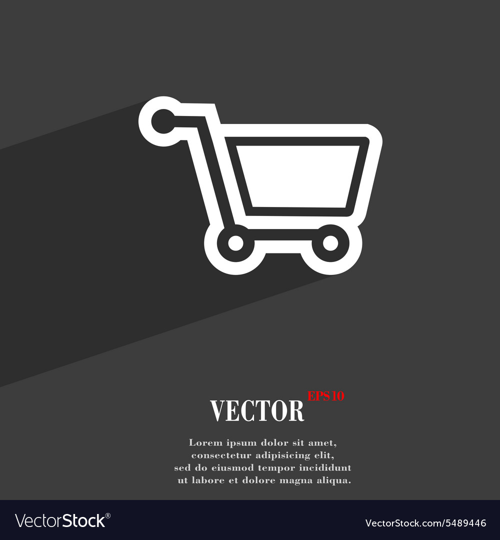 Shopping cart icon symbol flat modern web design