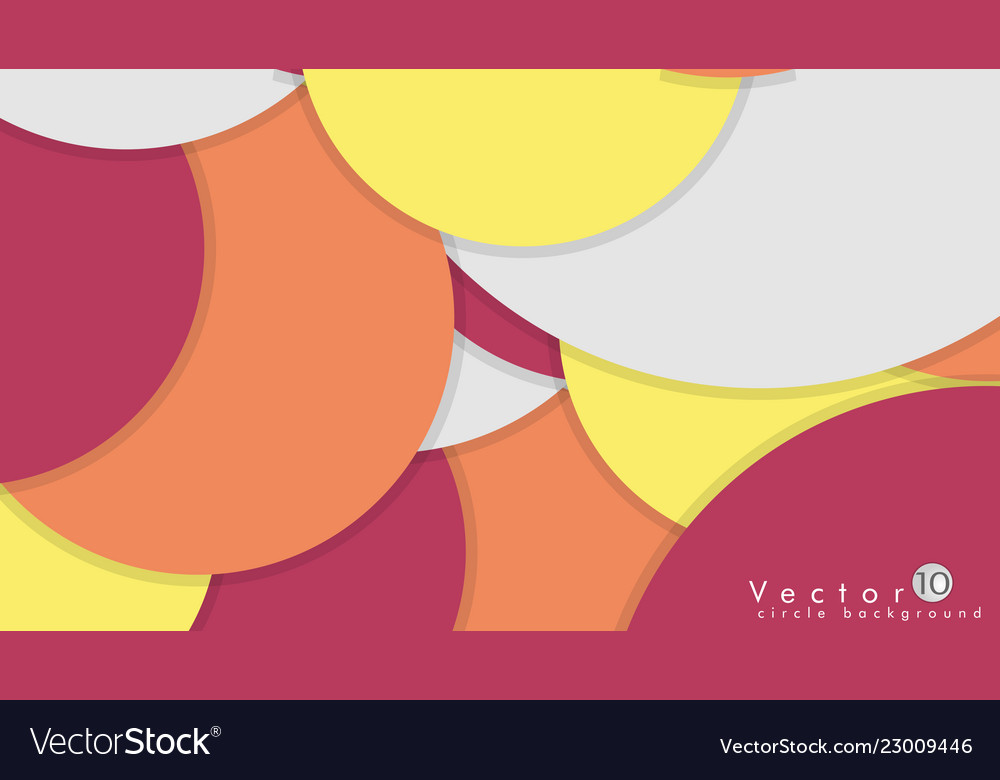 Simple and colorful circles background design vector image Simple and colorful circles background design